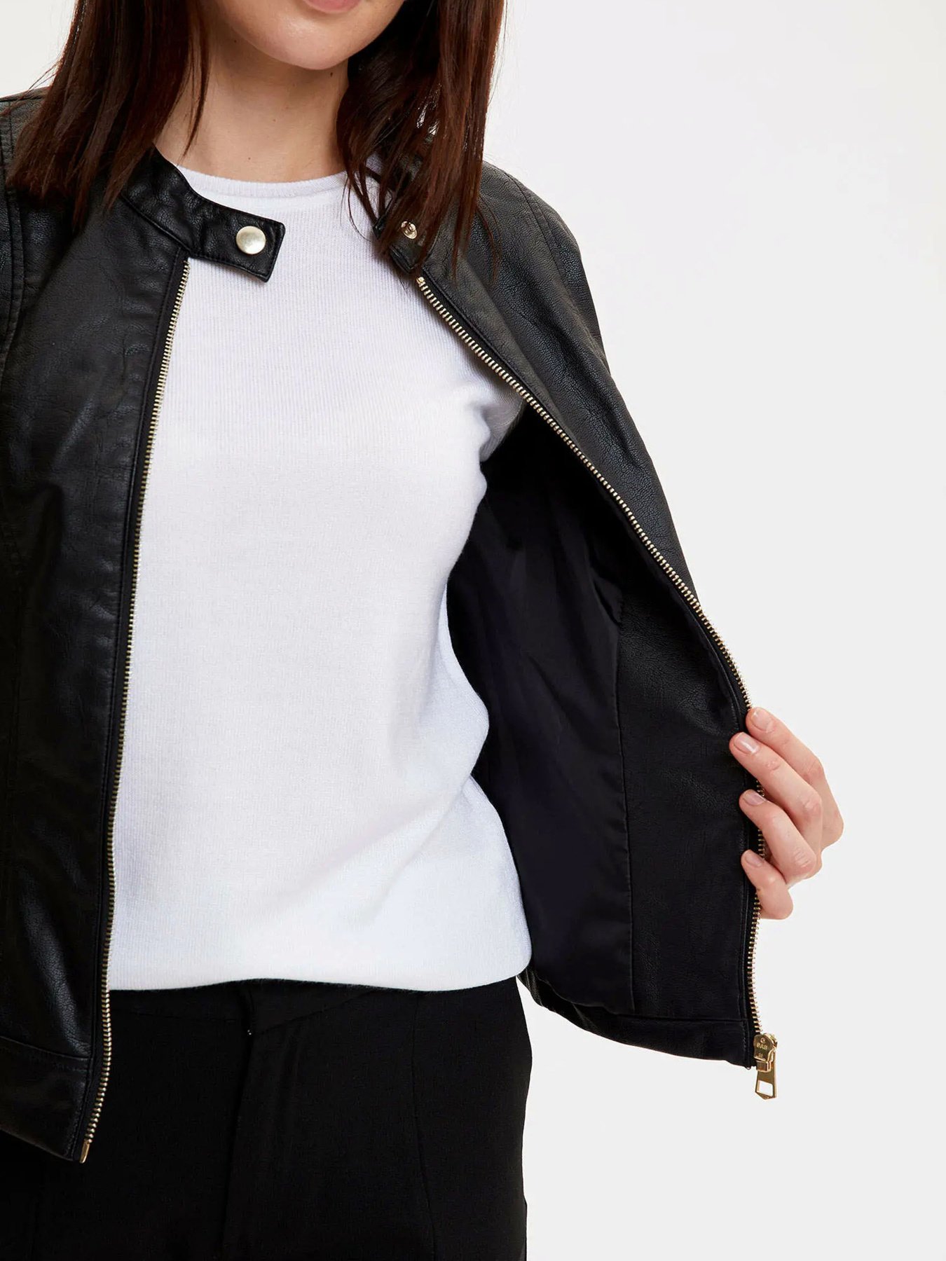 Шкіряна куртка DeFacto модель N6772AZ-BK27 Фото