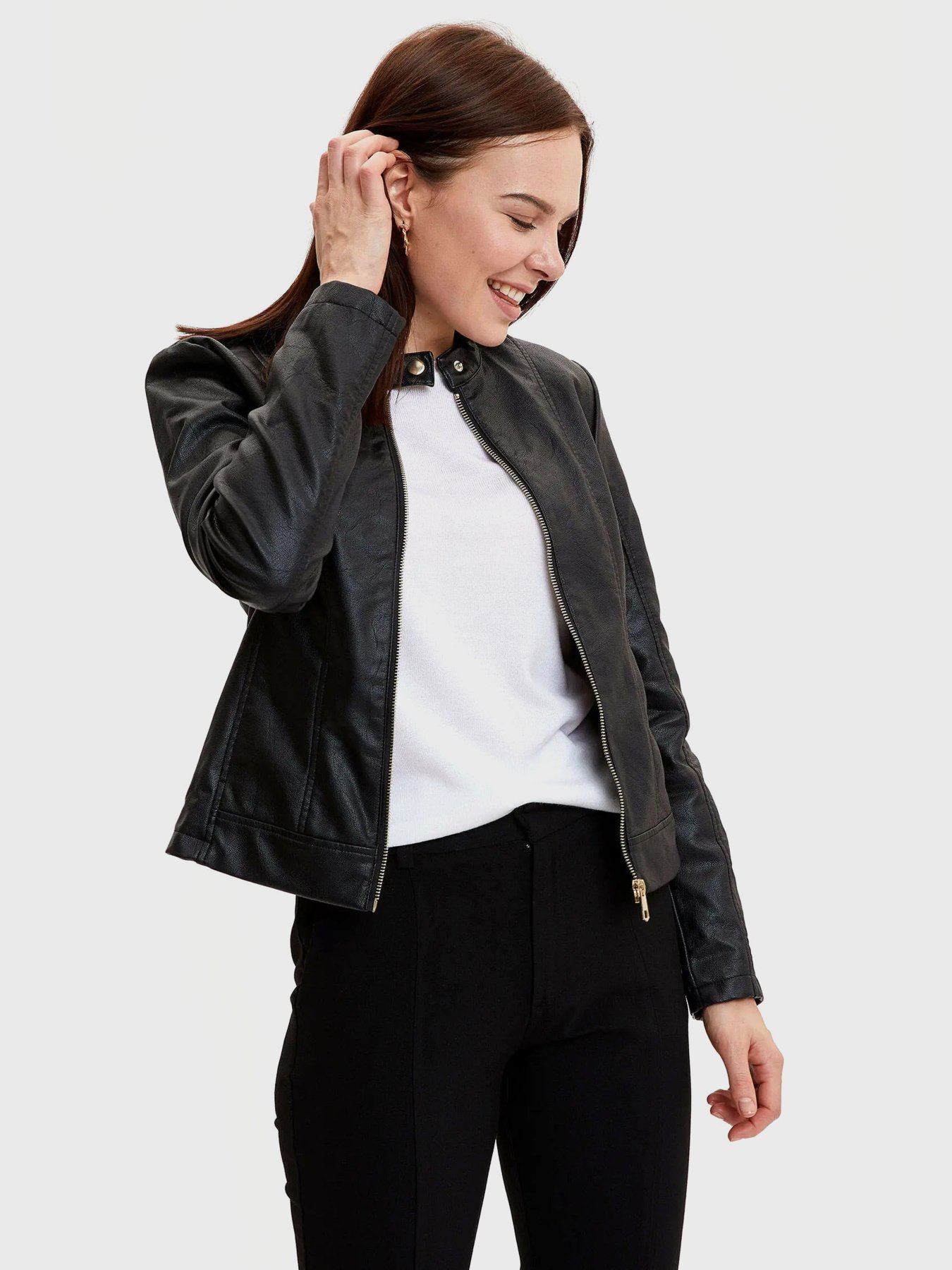 Шкіряна куртка DeFacto модель N6772AZ-BK27 Шкіряна куртка DeFacto модель N6772AZ-BK27 Фото