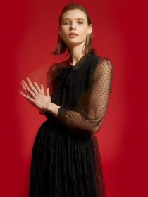 Блуза з довгим рукаом DeFacto модель T1285AZ-BK27 Фото