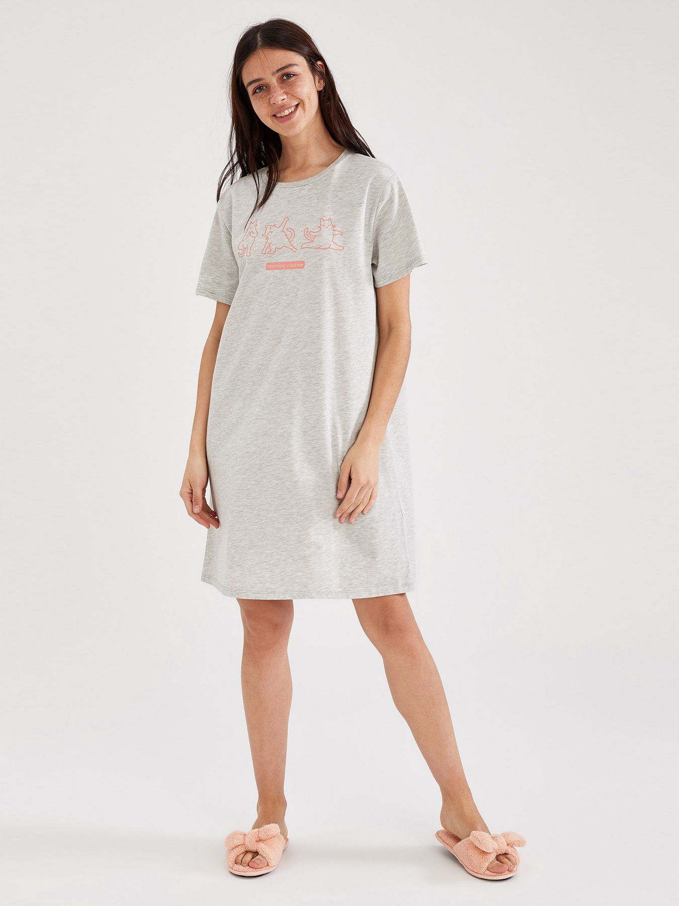 Ночная рубашка DeFacto модель T8210AZ-GR157 Фото