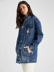 Джинсова куртка DeFacto модель U0468AZ-NM28 Джинсова куртка DeFacto модель U0468AZ-NM28 Фото