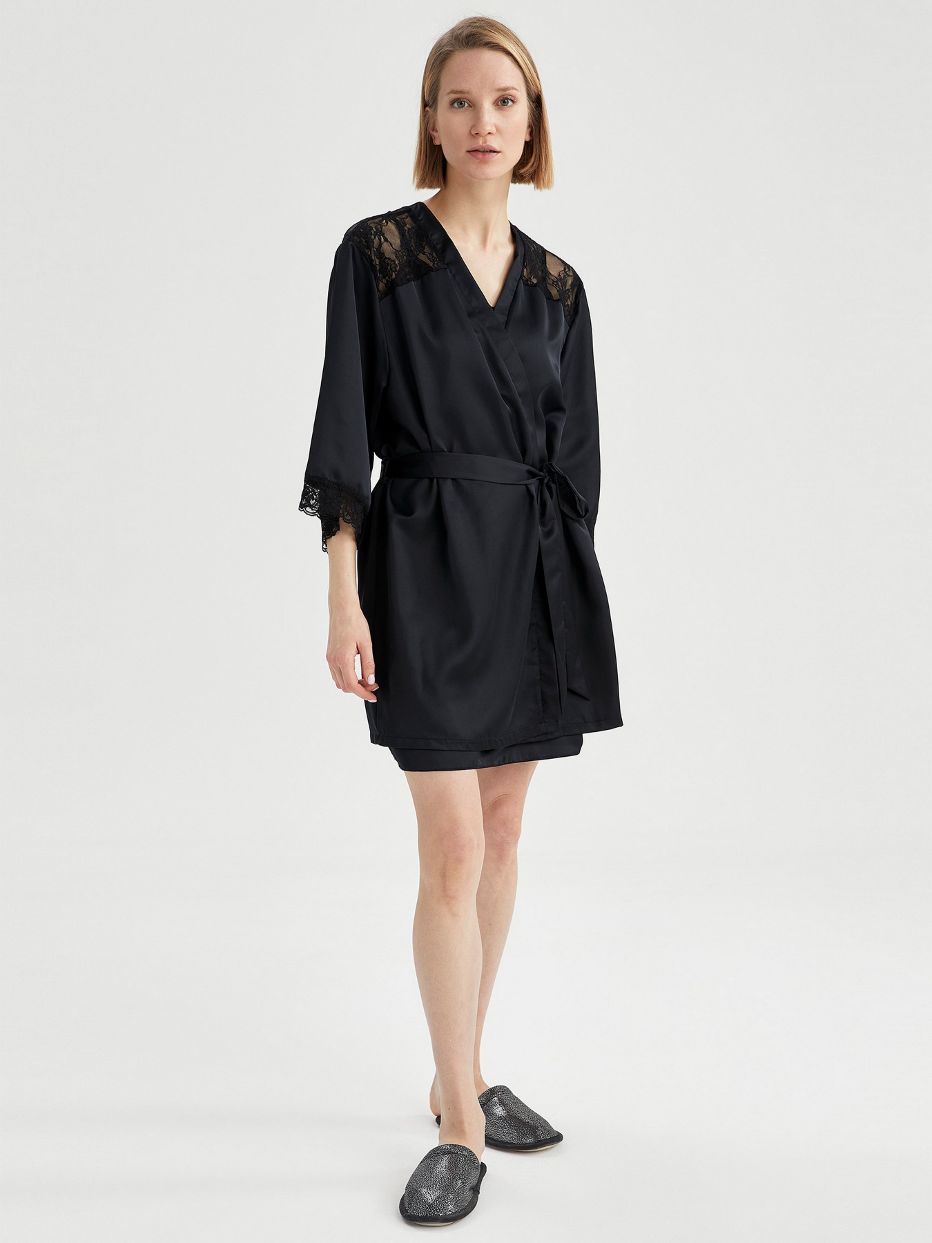 Халат DeFacto модель U0031AZ-BK27 Фото