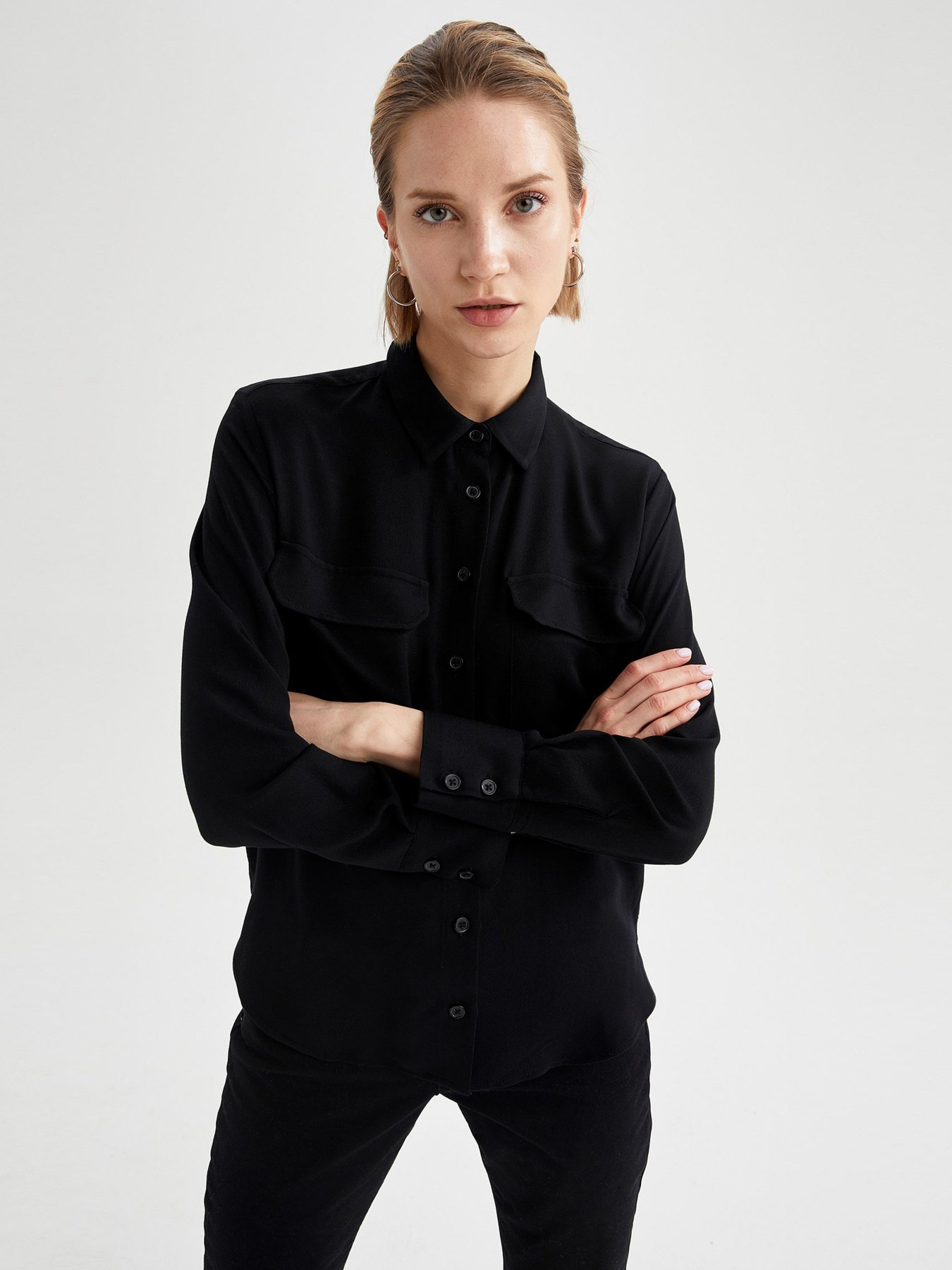 Рубашка повседневная DeFacto модель T6889AZ-BK27 Фото