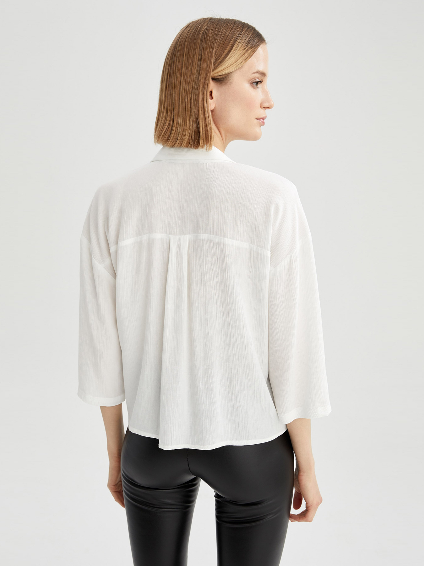 Сорочка повсякденна DeFacto модель U3702AZ-WT34 Фото