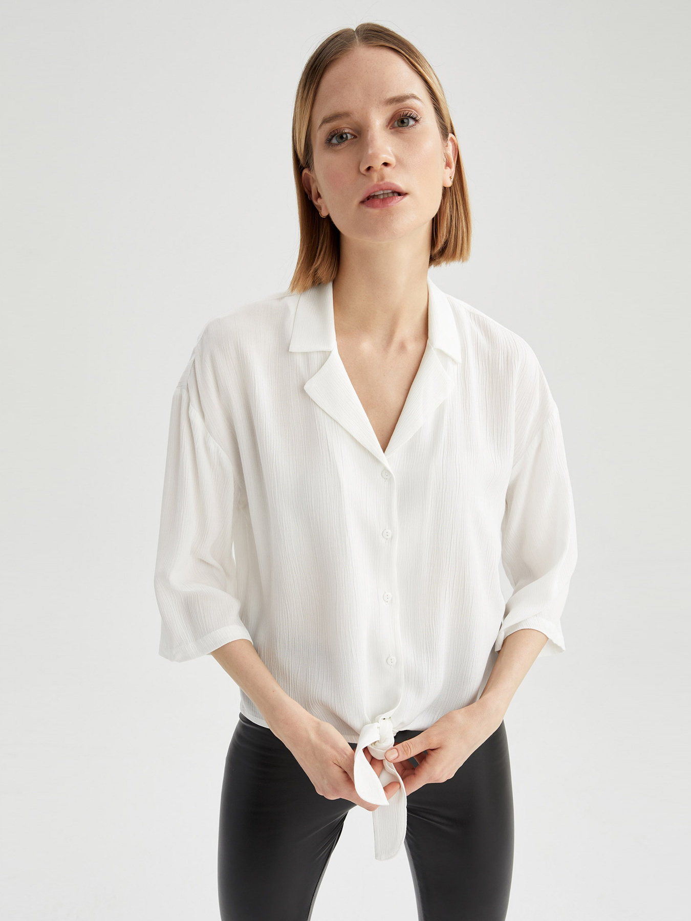 Сорочка повсякденна DeFacto модель U3702AZ-WT34 Фото