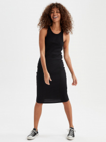 Платье миди DeFacto модель U8106AZ-BK27 Фото