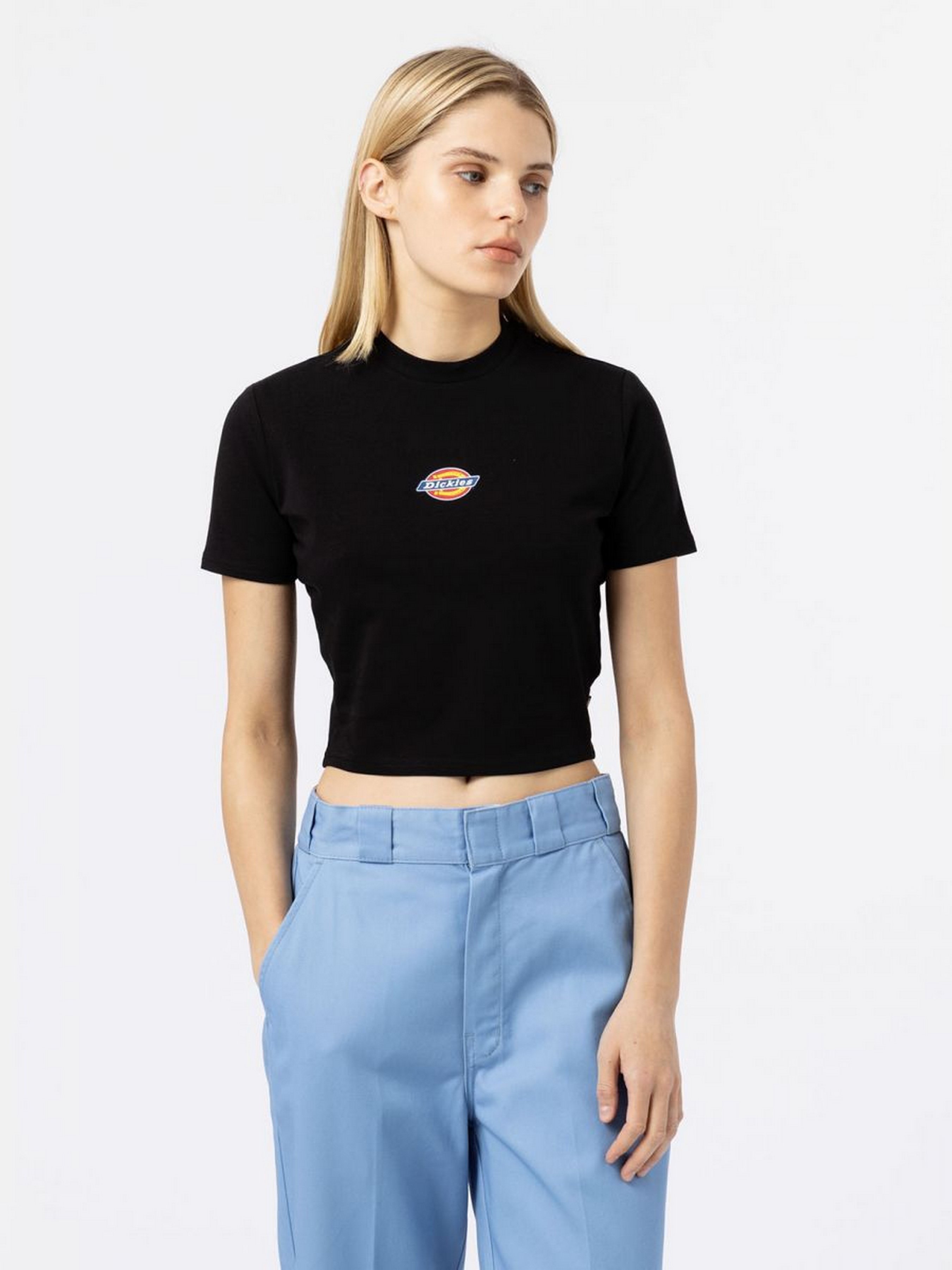 Жіноча Футболка Dickies Maple Valley (DIW25) колір чорний,