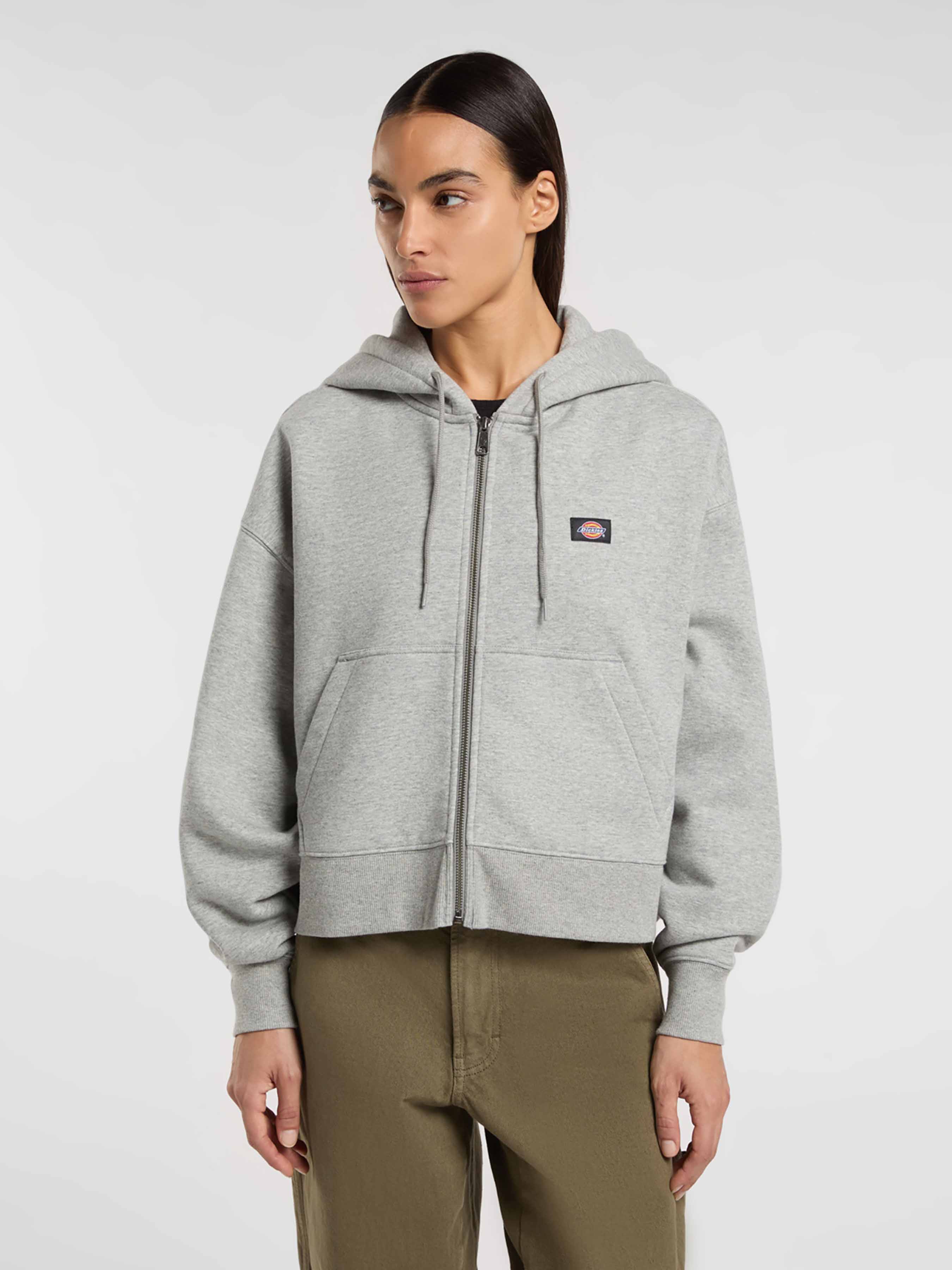 Жіноча Кофта Dickies Oakport (DIW275) колір сірий, матеріал бавовна/поліестер