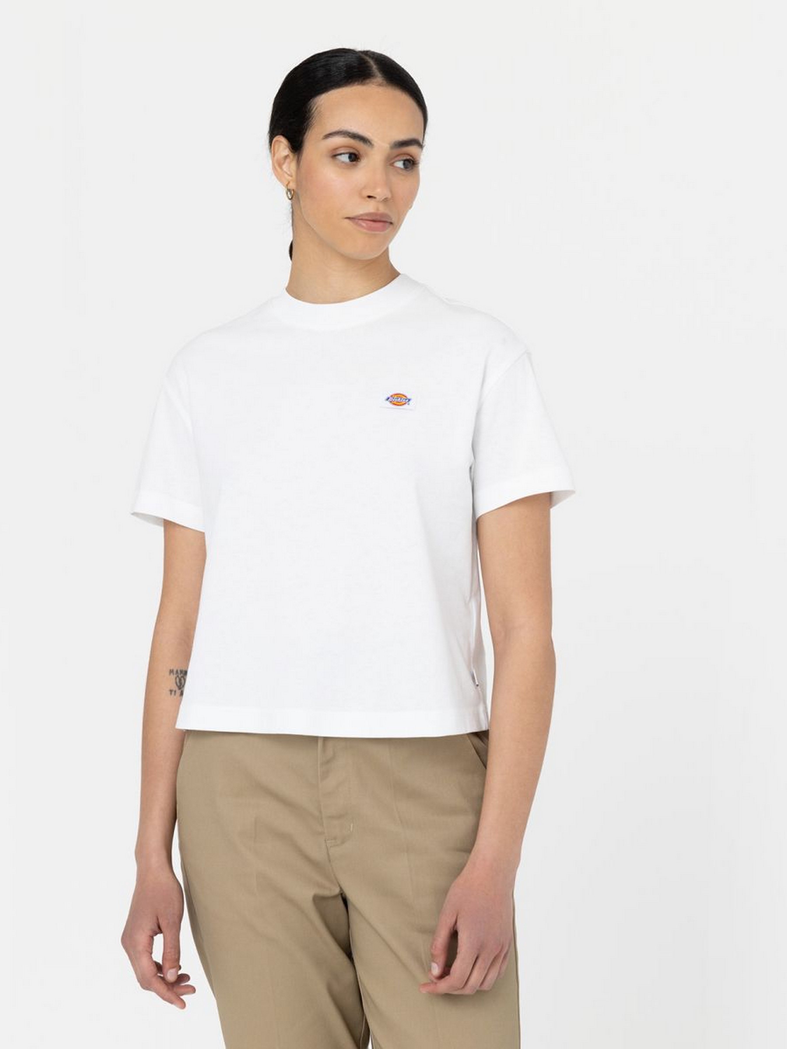 Жіноча Футболка Dickies Oakport Cropped Boxy (DIW53) колір білий,