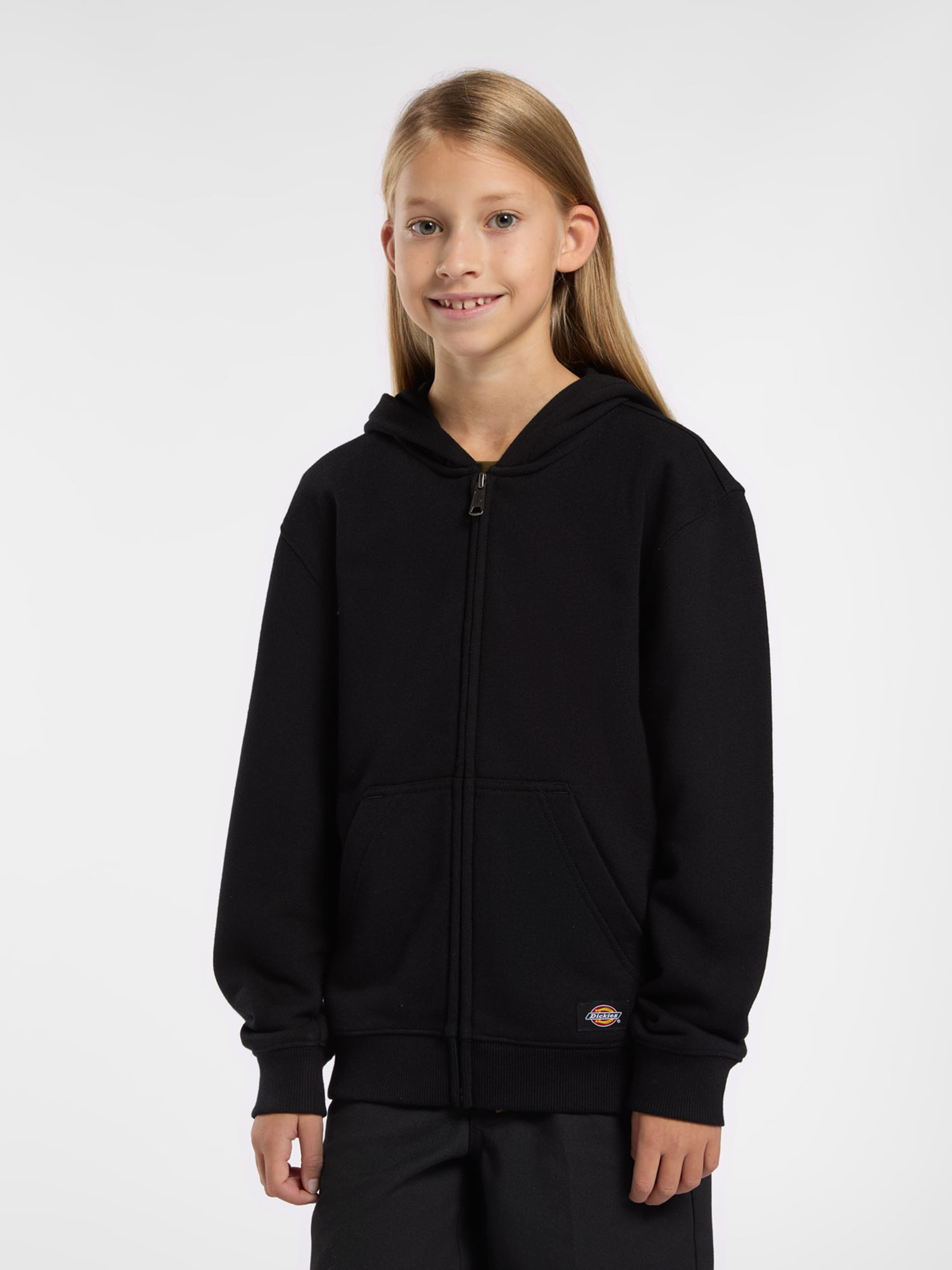 Бавовняна Дитяча Кофта Dickies Terry Full Zip (DIY61) колір чорний Dickies - купити в Україні