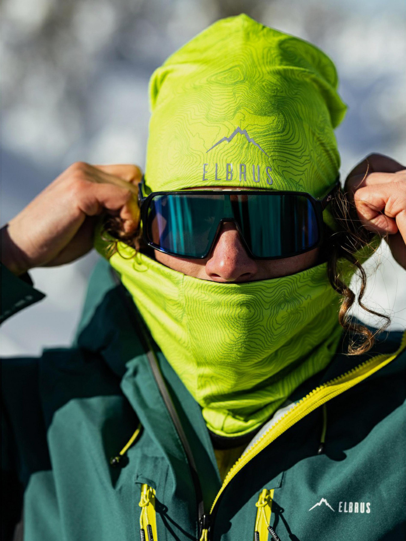 Баф Elbrus Noriko модель NORIKO-YELLOW GREEN MAP Фото