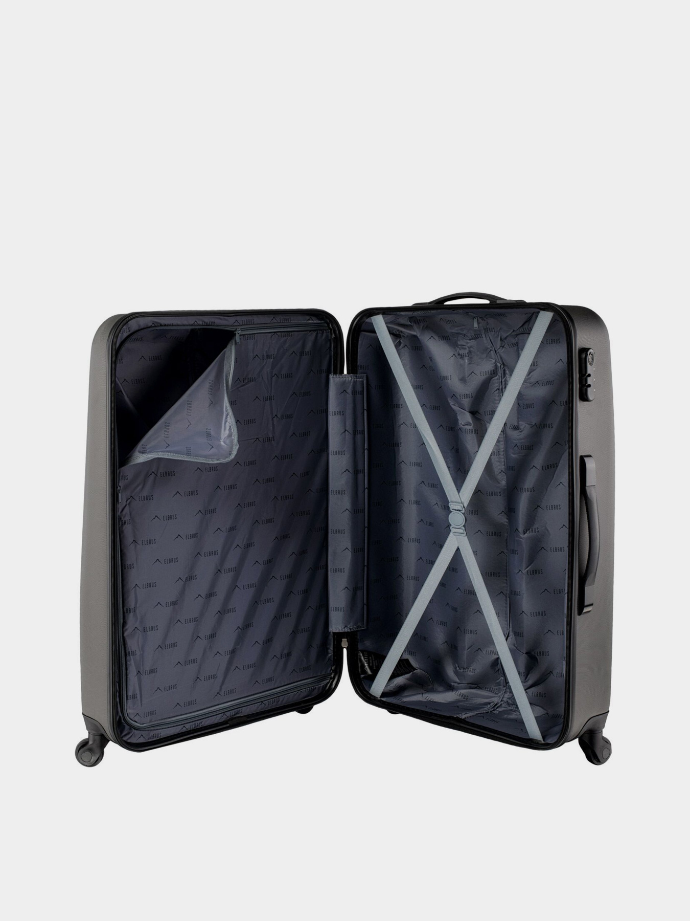 Валіза Elbrus модель DUBLIN 109-BROWN GREY Фото