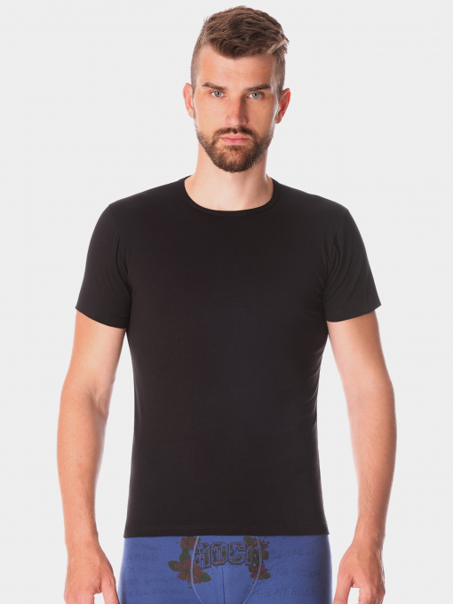 Футболки и поло Emy модель 6109 Футболка чоловіча-Черный Фото