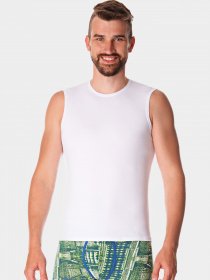 Майка для дому Emy модель 6111 Чоловіча майка-Белый Фото