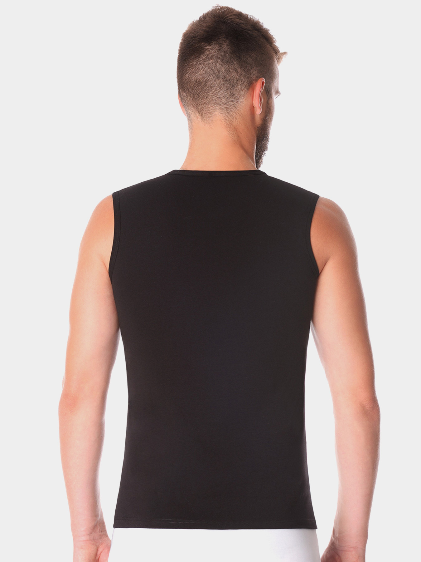 Майка для дому Emy модель 6112 Чоловіча майка-Черный Фото