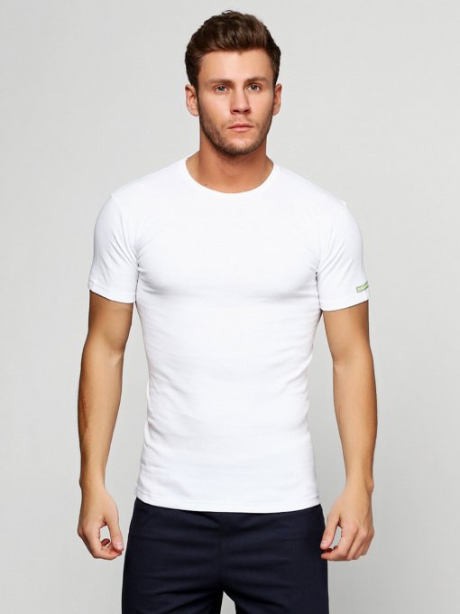 Футболки и поло Emy модель 6128 Футболка чоловіча-Белый Фото