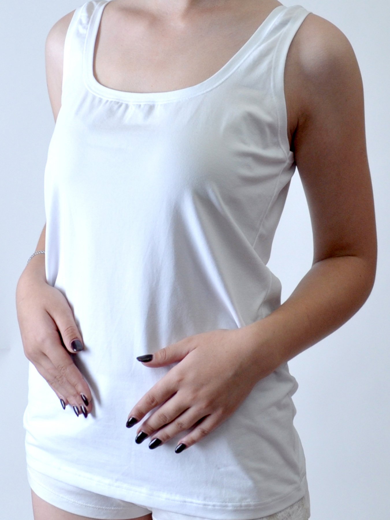 Майка для дому Emy модель MARTA Жіноча майка-Белый Фото