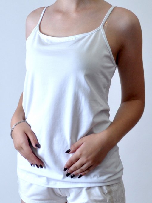 Майка для дома Emy модель VERONICA Жіноча майка-Белый Фото