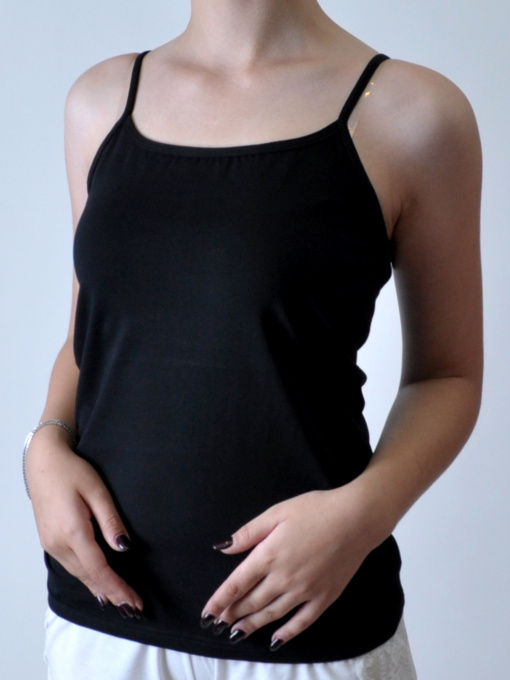 Майка для дома Emy модель VERONICA Жіноча майка-Черный Фото