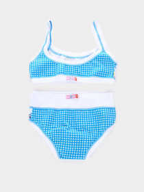 Комплект топ и трусы Emy модель 1128+891 Комплект для дівчат-Синий Фото