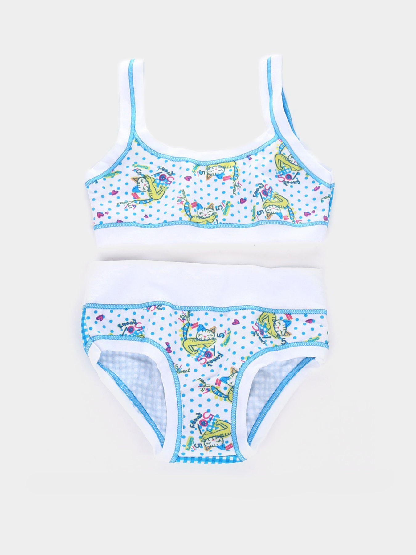 Комплект топ і труси Emy модель 1128+891 Комплект для дівчат-Синий Фото