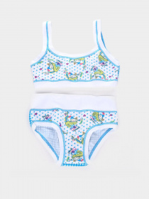 Комплект топ і труси Emy модель 1128+891 Комплект для дівчат-Синий Фото