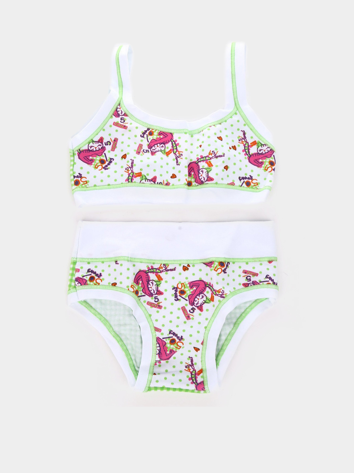 Комплект топ и трусы Emy модель 1128+891 Комплект для дівчат-Зел Фото