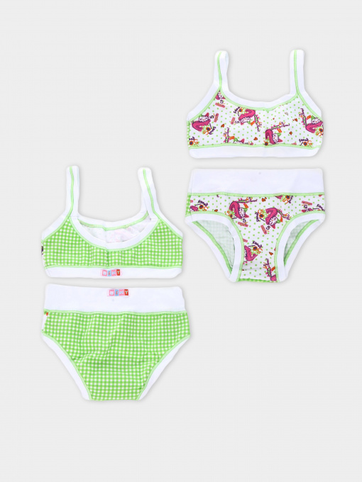 Комплект топ і труси Emy модель 1128+891 Комплект для дівчат-Зел Фото