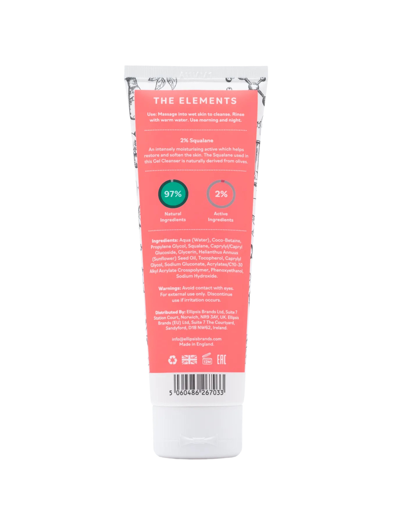 Очищуючий гель для обличчя The Elements модель 5060486267033 Фото