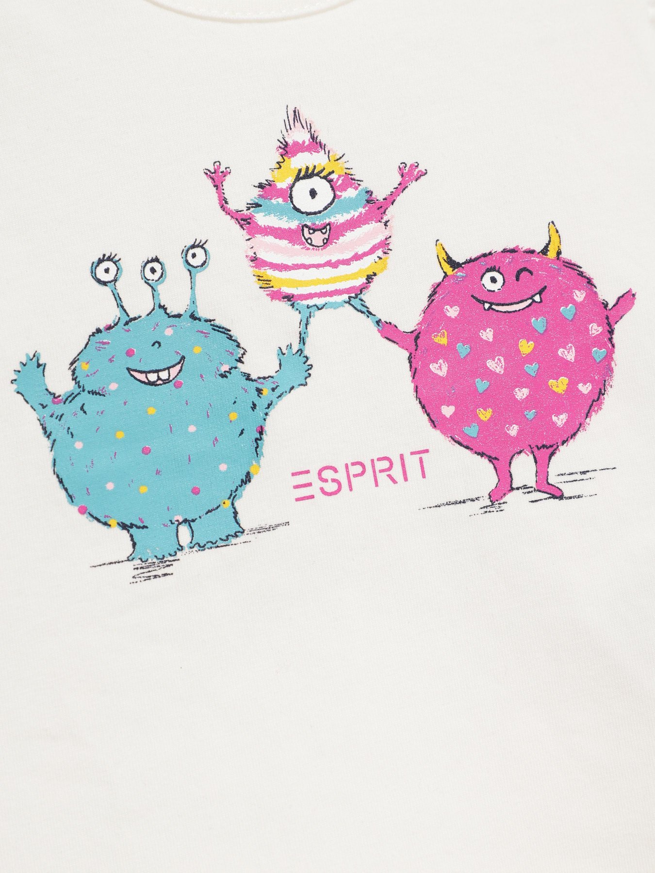 Лонгслів Esprit модель 7040811003_білий комб. Фото