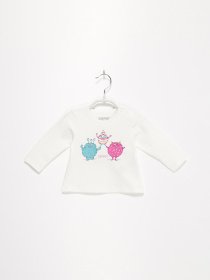 Лонгслив Esprit модель 7040811003_білий комб. Фото