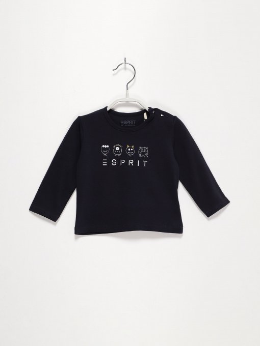 Лонгслів Esprit модель 7040821002_т.синій комб. Фото