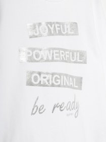 Лонгслив Esprit модель 7040851005_білий комб. Фото