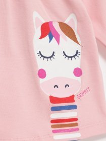 Лонгслів Esprit модель 7040911001_рожевий комб. Фото