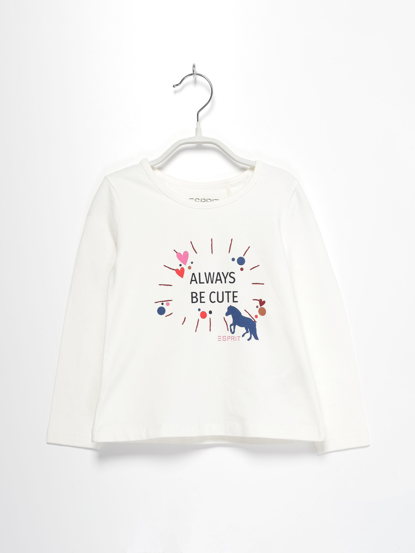 Лонгслив Esprit модель 7040931007_білий комб. Фото