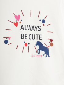 Лонгслив Esprit модель 7040931007_білий комб. Фото