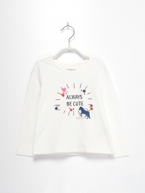 Лонгслив Esprit модель 7040931007_білий комб. Фото