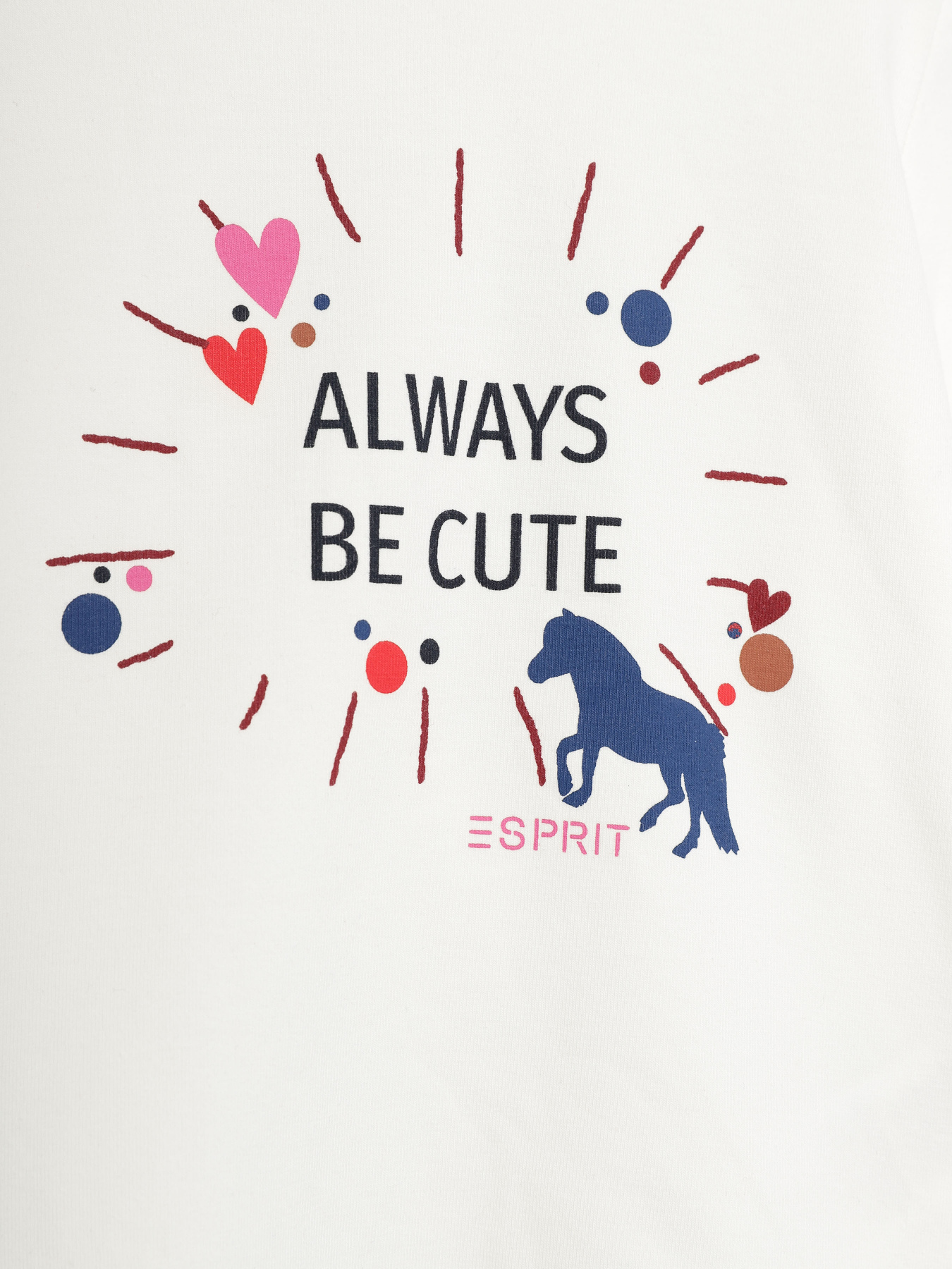 Лонгслів Esprit модель 7040931007_білий комб. Фото