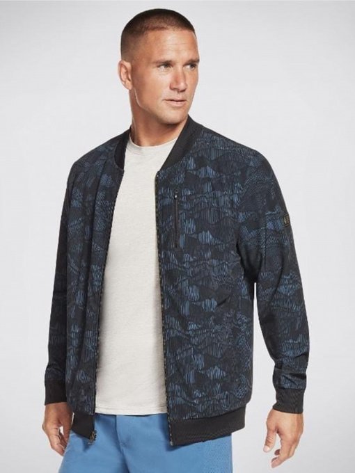 Бомбер Skechers Apparel GOwalk Reversible модель M1JA168 BLBK Фото