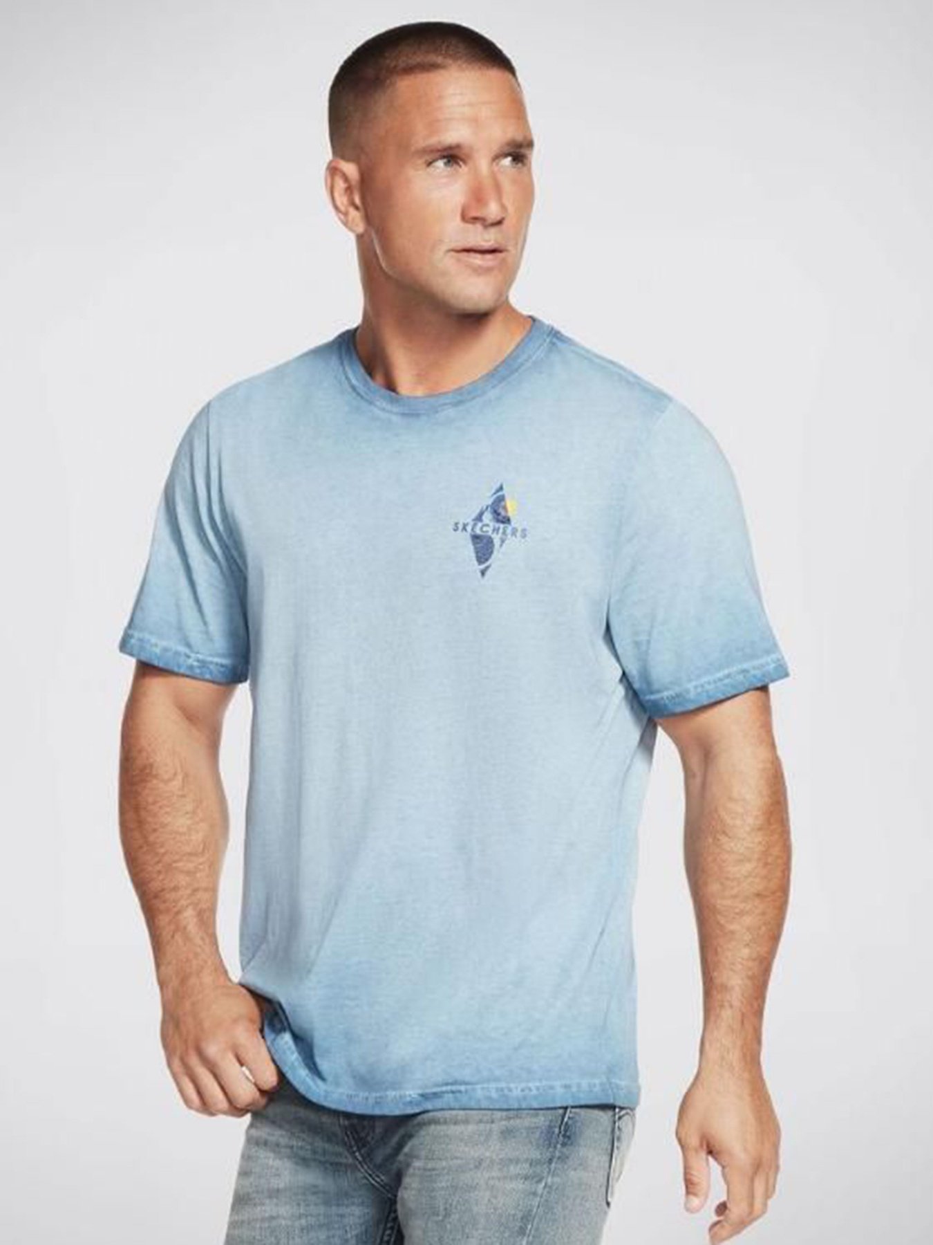 Футболка Skechers Washed Mountain Crew модель M1TS161 LTBL Фото