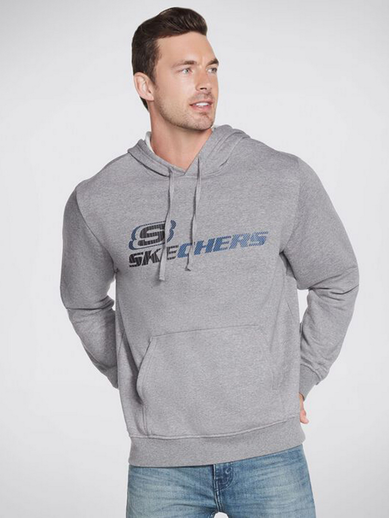 Худи Skechers GOlounge Triple Linework Hoodie модель MHD53 GRY Фото
