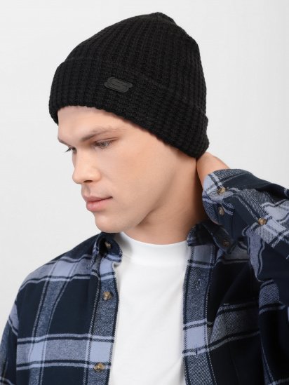 Шапка Skechers Waffle Knit Beanie Hat модель SMK1015BLK — фото 4 - INTERTOP