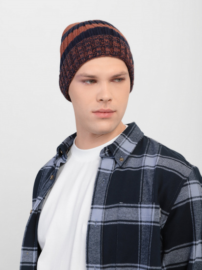 Шапка Skechers Marled Stripe Beanie Hat модель SMK1011BRN — фото 4 - INTERTOP