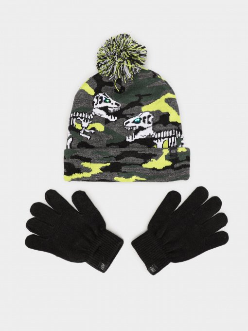 Шапка/перчатки Skechers Dino Lightup Hat and Gloves Set модель SBK6047MUL Фото