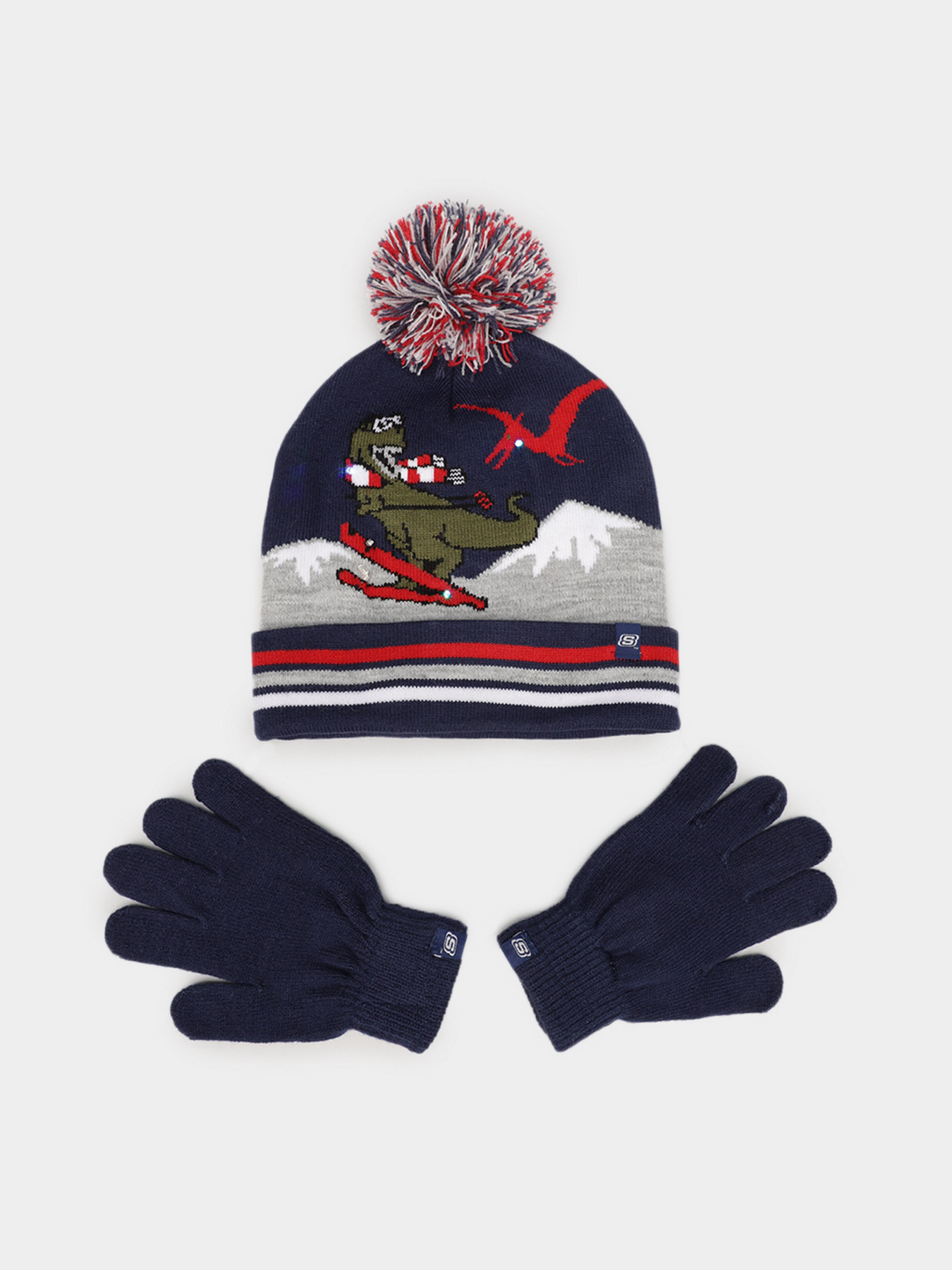 Шапка/перчатки Skechers Dino Ski Lighted Hat Set модель SBK6051NVY Фото