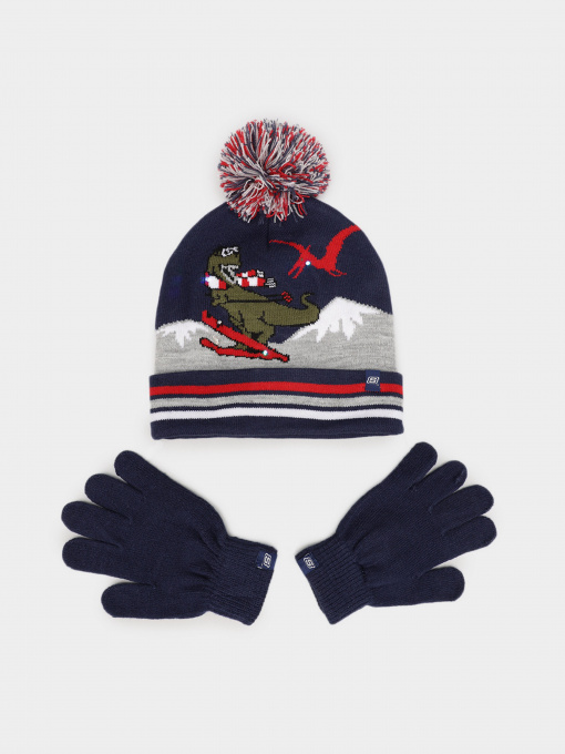 Шапка/рукавички Skechers Dino Ski Lighted Hat Set Модель SBK6051NVY Фото