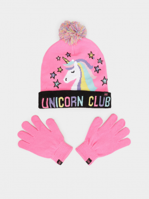 Шапка/перчатки Skechers Magical Light-Up Hat and Gloves Set модель SGK6024PINK Фото