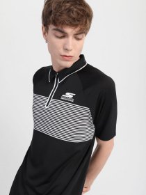 Поло Skechers Fade Stripe Golf Wіcking Breathable Zip Soft Feel модель M01TO36 BLK Фото