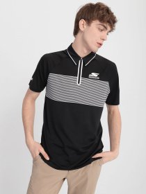 Поло Skechers Fade Stripe Golf Wіcking Breathable Zip Soft Feel модель M01TO36 BLK Фото
