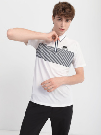 Поло Skechers Fade Stripe Golf Wіcking Breathable Zip Soft Feel модель M01TO36 WHT Фото